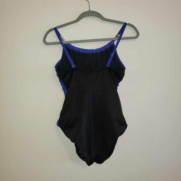 MAGICSUIT LISA ROYAL BLUE AND BLACK WITH UNDERWIRE ONE PIECE SWIMSUIT SIZE 10 - Picture 3 of 7